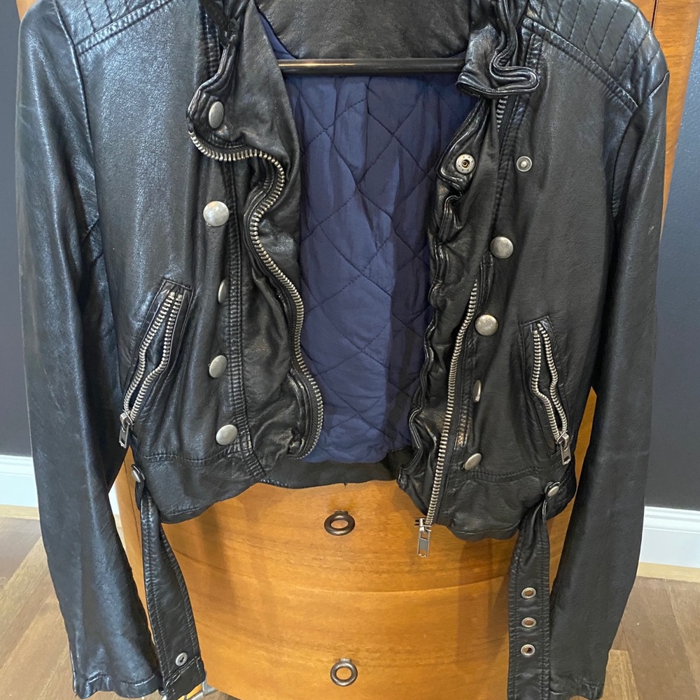 SOLD free People Leather jacket